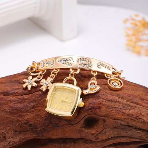 Luxury Heart Love Style Crystal Bracelet Watch for Women