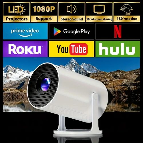 1080p projector HY300 mini android smart new wifi projector bedroom throw wall