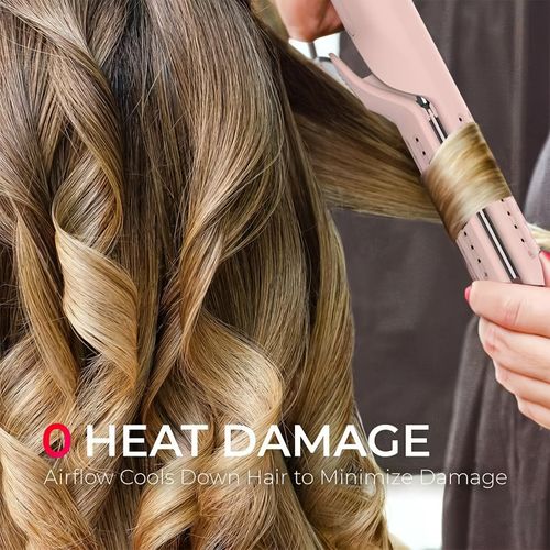 This 2-in-1 curling iron can curl and straighten hair, suitable for both long and short hair.