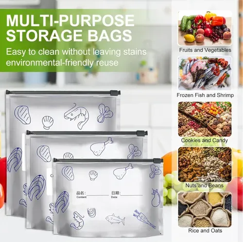 🔥HOT SALE🔥 COD! ✨Reusable Aluminum Foil Sealed Storage Bags🌱 (Buy 1 Get 10!) Reusable Ziplock Bags