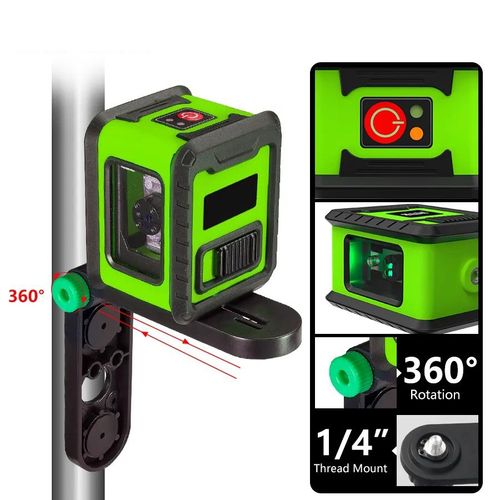 Laser level, ultra-green light level, outdoor strong light special 2-line level, line projector