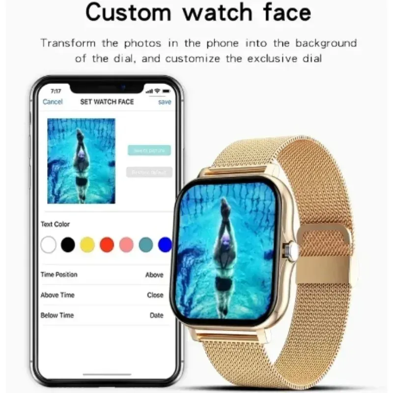 Bluetooth Call Smartwatch for Men and Women Voice Assistant Sports Fitness Android iOS New Hot Sale 1.83