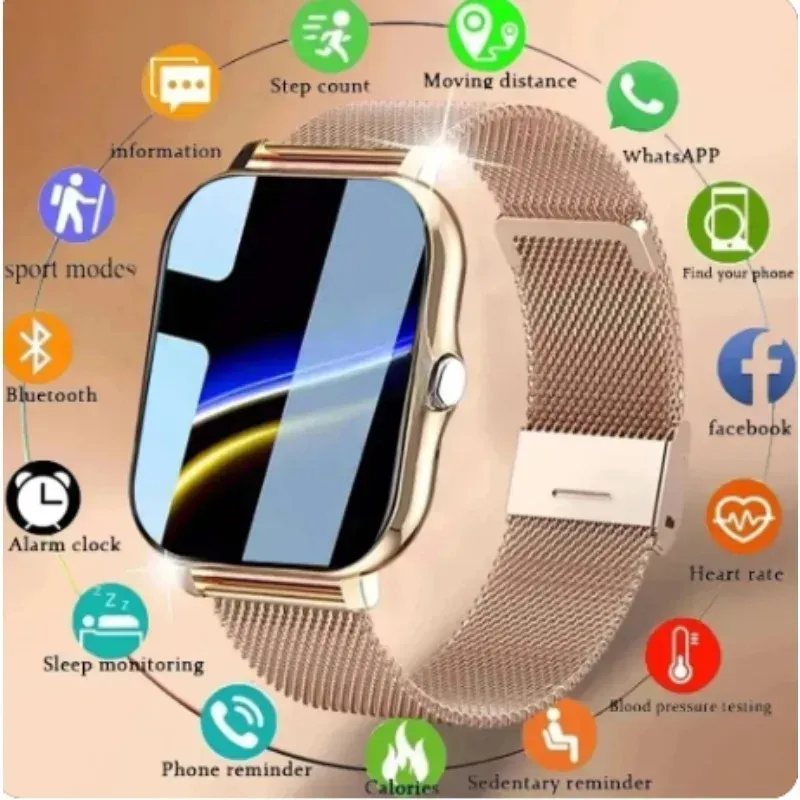 Bluetooth Call Smartwatch for Men and Women Voice Assistant Sports Fitness Android iOS New Hot Sale 1.83
