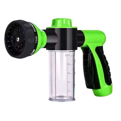 Garden watering water gun High pressure car wash water gun Household brush car eight-in-one foam water gun