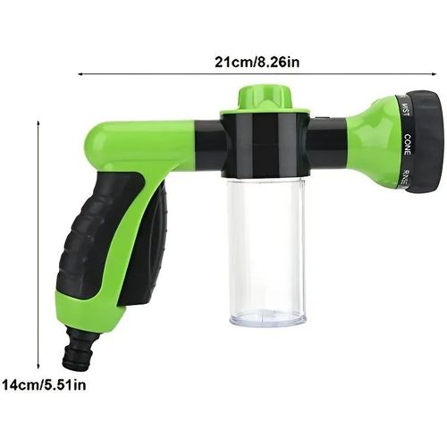 Garden watering water gun High pressure car wash water gun Household brush car eight-in-one foam water gun