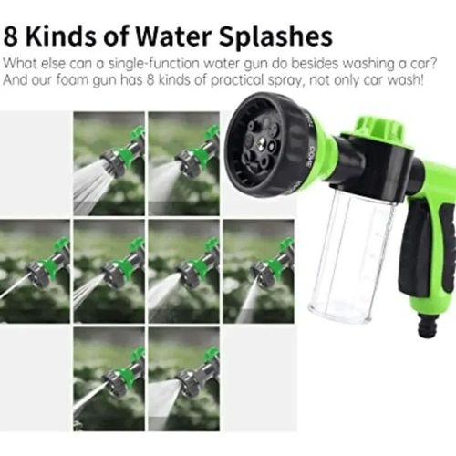 Garden watering water gun High pressure car wash water gun Household brush car eight-in-one foam water gun
