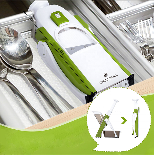 ONCE for ALL Multifunctional Vegetable Cutter 4 in 1 Mandoline Slicer and Chopper for Kitchen Safety Use