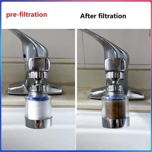 Faucet water filter removes chlorine and heavy metals, showerhead bath filter purifiers soften hard water