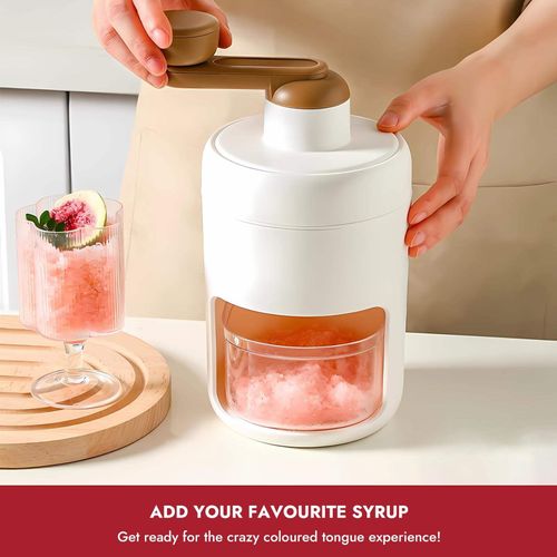 Shaved Ice Maker Machine for Home Outdoor Picnics Portable Ice Shaver Hand Crank Maker Machine Ice Crusher for Snow Cones