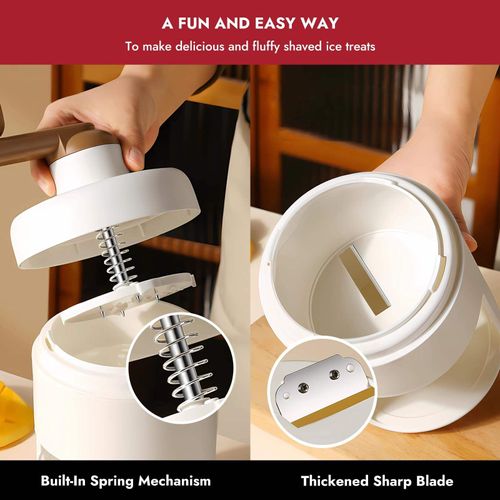 Shaved Ice Maker Machine for Home Outdoor Picnics Portable Ice Shaver Hand Crank Maker Machine Ice Crusher for Snow Cones