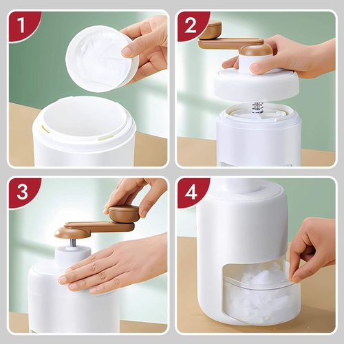 Shaved Ice Maker Machine for Home Outdoor Picnics Portable Ice Shaver Hand Crank Maker Machine Ice Crusher for Snow Cones