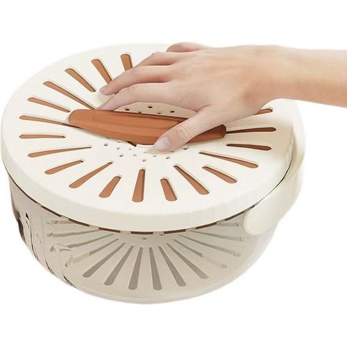 Multifunctional Folding Drain Basket With Handle Double-Layer Dish Washing Basin Household Kitchen Fruit Colander Strainer