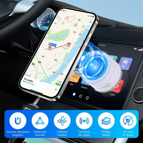 2025 New Flexible Vacuum Magnetic Suction Phone Holder Foldable Retractable Double-Sided Magnetic Mount