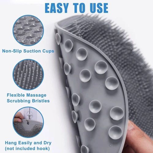 CF TPE Shower Foot Massage Mat Silicone Feet Cleaner Foot Messager Scrubber Brush Shower Foot Scrubber Mat for Bathroom Tub Mat