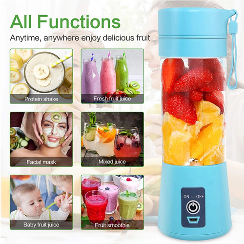 Portable Fruit Juice Blenders Summer Personal Electric Mini Bottle Home USB 6 Blades Juicer Cup Machine for Kitchen