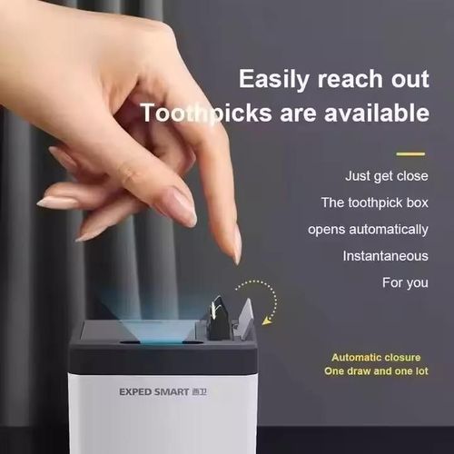 New Smart Toothpick Dispenser Intelligent Induction Toothpick Box for Home Restaurant Office Automatic Electric Toothpick Holder