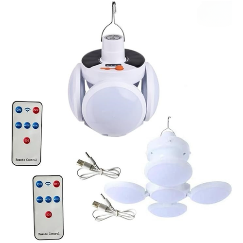 Portable Solar Lantern for Camping USB Rechargeable Outdoor Lantern for Tent Foldable LED Football Lamp Bulb With Hanging Hook