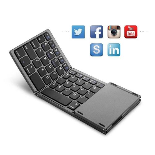 Bluetooth keyboard folding keyboard is suitable for iPad carrying business office mini phone tablet computer keyboard