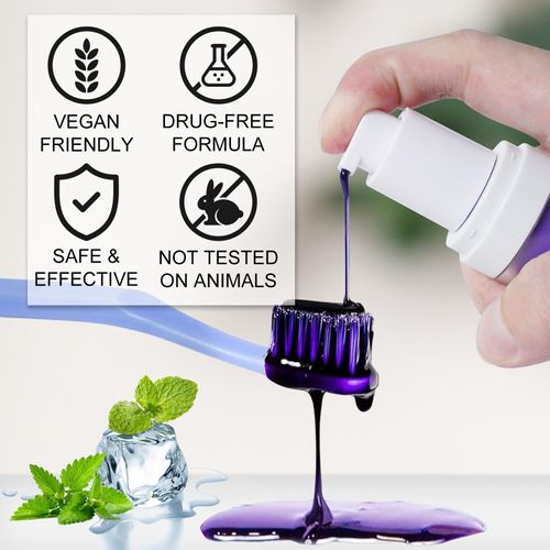 Advanced tooth color corrector Purple toothpaste, used for concealer and sensitive tooth whitening