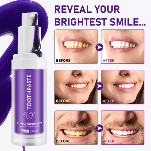 Advanced tooth color corrector Purple toothpaste, used for concealer and sensitive tooth whitening