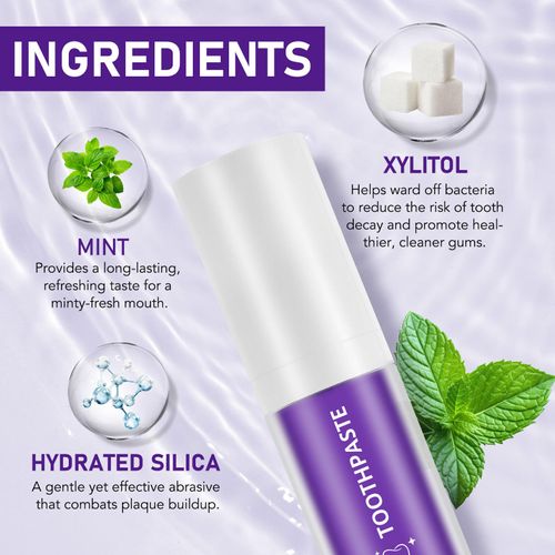 Advanced tooth color corrector Purple toothpaste, used for concealer and sensitive tooth whitening