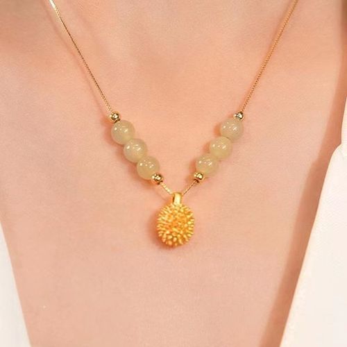 Women's luxury 2025 new niche pendant chain shaking sound popular neck chain trend