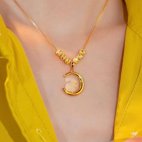 Women's luxury 2025 new niche pendant chain shaking sound popular neck chain trend