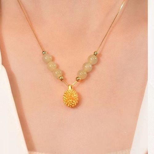 Women's luxury 2025 new niche pendant chain shaking sound popular neck chain trend