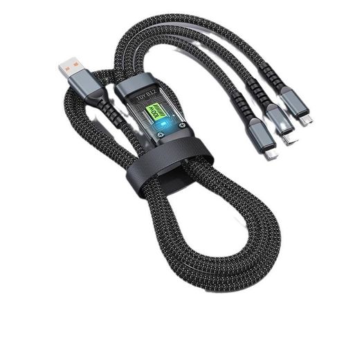 3 in 1 USB C PD 100W Phone Fast Charging Charger Type-C Charger for iPhone 6A Cable Mirco USB Data Cables 1m Type C Cable