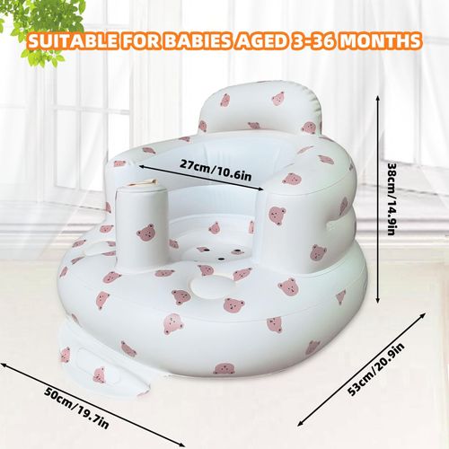Modern Baby Learning Chair PVC Inflatable Sofa Seat Toy for Kids Soft Plastic Small Sofa for Bedroom & Living Room Home Use