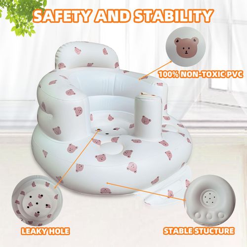 Modern Baby Learning Chair PVC Inflatable Sofa Seat Toy for Kids Soft Plastic Small Sofa for Bedroom & Living Room Home Use