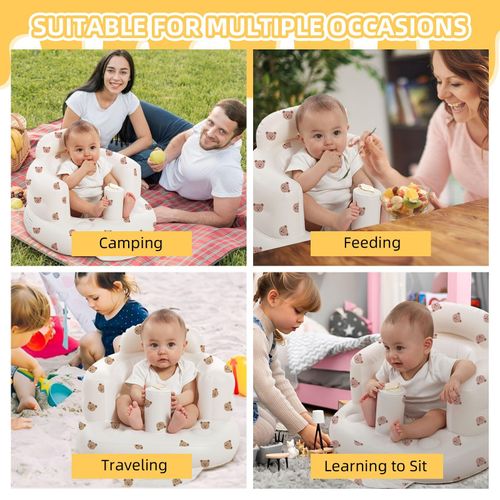 Modern Baby Learning Chair PVC Inflatable Sofa Seat Toy for Kids Soft Plastic Small Sofa for Bedroom & Living Room Home Use