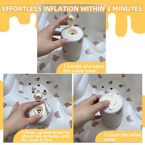 Modern Baby Learning Chair PVC Inflatable Sofa Seat Toy for Kids Soft Plastic Small Sofa for Bedroom & Living Room Home Use