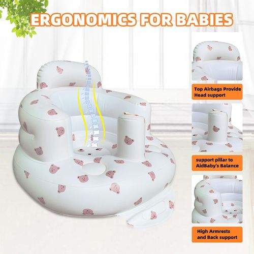 Modern Baby Learning Chair PVC Inflatable Sofa Seat Toy for Kids Soft Plastic Small Sofa for Bedroom & Living Room Home Use