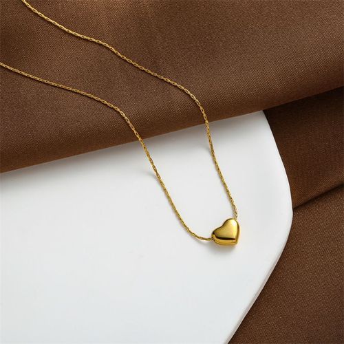 Minimally exquisite niche light luxury love necklace pendant necklace that does not fade 18K rose gold titanium steel lock chain for women