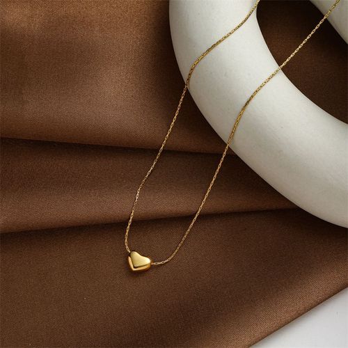 Minimally exquisite niche light luxury love necklace pendant necklace that does not fade 18K rose gold titanium steel lock chain for women