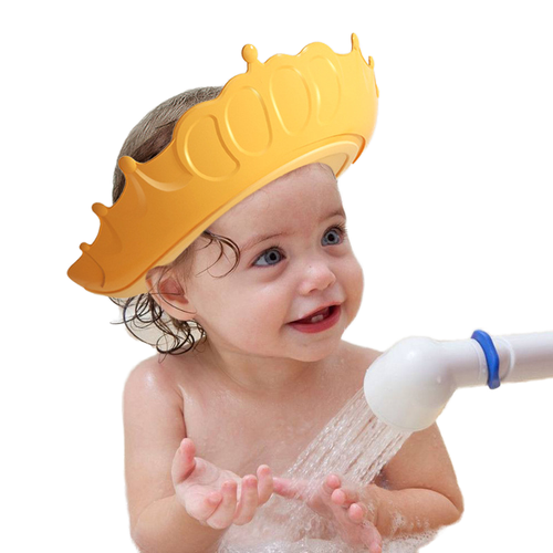 Fashion Design Plastic Crown Cartoon Kids Hair Wash Bathing Shampoo Hat Babies Baby Shower Cap
