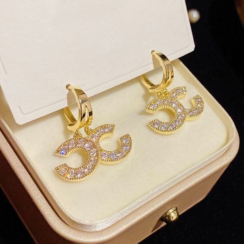 Name-brand letter logo jewelry CC design fashion exaggerated large hoop earrings