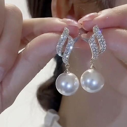 Elegant pearl earrings, light luxury style earrings, multi-functional women's earrings