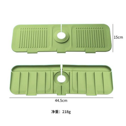 New Design Kitchen Bathroom Faucet Water Catcher Absorbent Pad Splash Plate Foldable Reusable Silicone Faucet Drain Pad