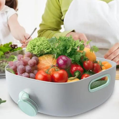 New multi-functional draining basket, vegetable washing basin, kitchen vegetable basket, vegetable washing basin, and household living room fruit plate are creative new products