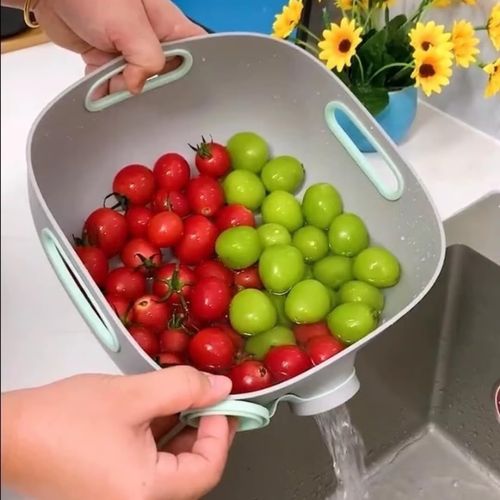 New multi-functional draining basket, vegetable washing basin, kitchen vegetable basket, vegetable washing basin, and household living room fruit plate are creative new products