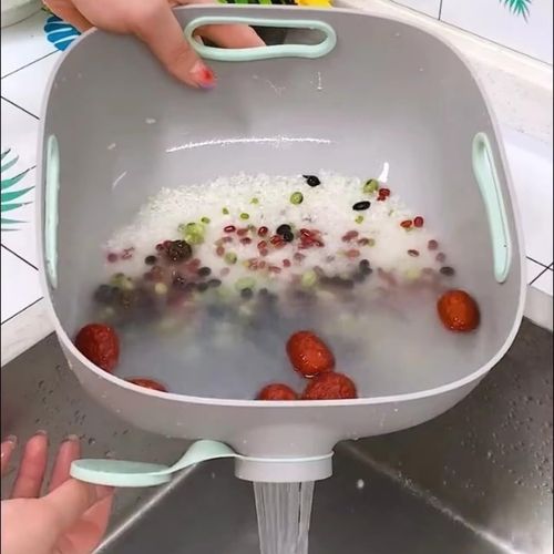New multi-functional draining basket, vegetable washing basin, kitchen vegetable basket, vegetable washing basin, and household living room fruit plate are creative new products