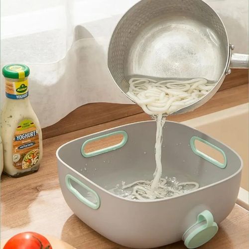 New multi-functional draining basket, vegetable washing basin, kitchen vegetable basket, vegetable washing basin, and household living room fruit plate are creative new products