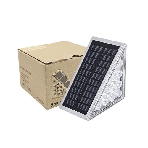 Outdoor LED Stair Lights Solar Step Lamps Waterproof Garden Patio Yard Porch Front Door Warm White