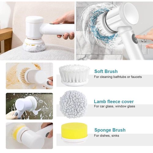 Multi-functional automatic electric cleaning brush, electric scrubber, electric rotary scrubber, enclosed space electric dish washer