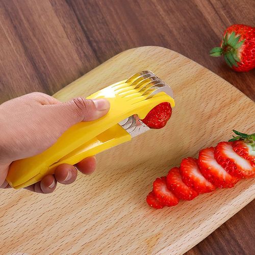 This multi-functional fruit slicer and vegetable cutter is suitable for apples, grapes, strawberries, bananas, salads, and the vegetable cutting tool is suitable for cucumbers, etc