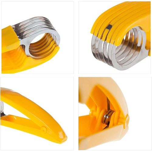 This multi-functional fruit slicer and vegetable cutter is suitable for apples, grapes, strawberries, bananas, salads, and the vegetable cutting tool is suitable for cucumbers, etc
