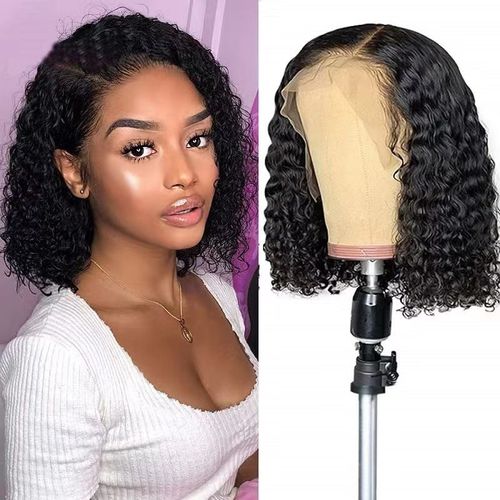 Afro Kinky Curly Short Bob Wig Human Hair Lace Front Brazilian Virgin Hair Cheap Full Lace Human Hair Wig for Black Women Vendor