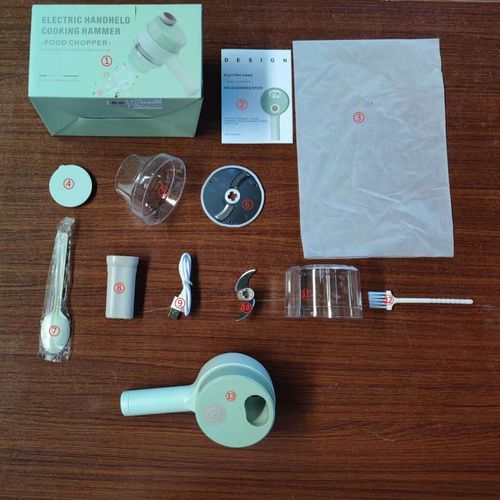 4 in 1 Electric Portable Blenders Handheld Electric Vegetable Chopper Rechargeable Vegetable Slicer Set